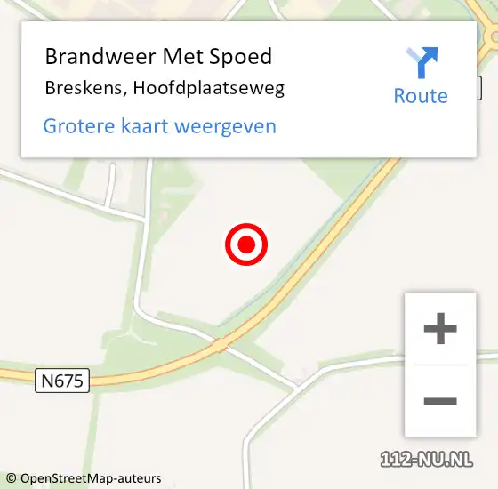 Locatie op kaart van de 112 melding: Brandweer Met Spoed Naar Breskens, Hoofdplaatseweg op 10 juli 2023 00:18