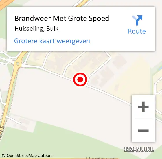 Locatie op kaart van de 112 melding: Brandweer Met Grote Spoed Naar Huisseling, Bulk op 10 juli 2023 02:19