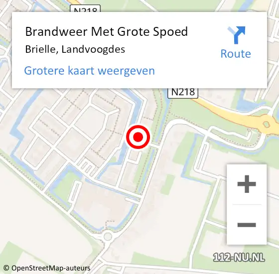 Locatie op kaart van de 112 melding: Brandweer Met Grote Spoed Naar Brielle, Landvoogdes op 10 juli 2023 05:47