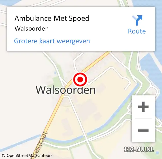 Locatie op kaart van de 112 melding: Ambulance Met Spoed Naar Walsoorden op 10 juli 2023 11:29