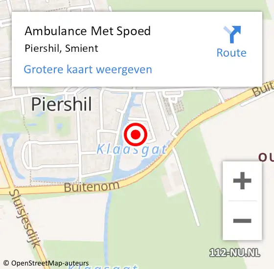 Locatie op kaart van de 112 melding: Ambulance Met Spoed Naar Piershil, Smient op 10 juli 2023 12:29