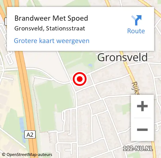 Locatie op kaart van de 112 melding: Brandweer Met Spoed Naar Gronsveld, Stationsstraat op 10 juli 2023 13:21