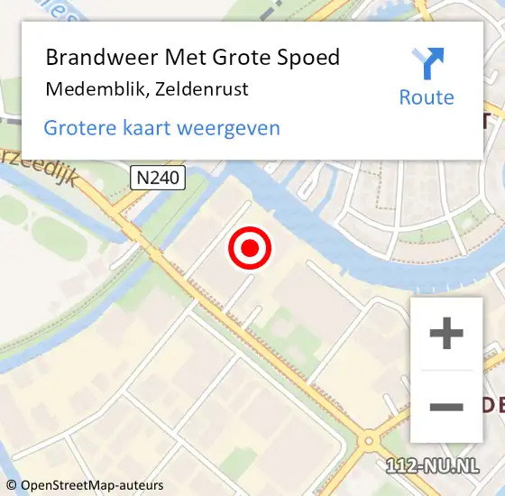 Locatie op kaart van de 112 melding: Brandweer Met Grote Spoed Naar Medemblik, Zeldenrust op 10 juli 2023 15:12