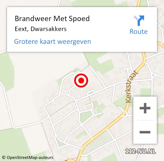 Locatie op kaart van de 112 melding: Brandweer Met Spoed Naar Eext, Dwarsakkers op 10 juli 2023 16:42