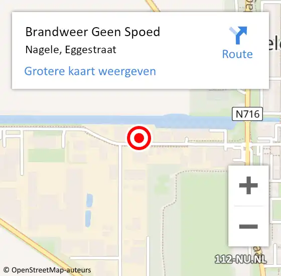 Locatie op kaart van de 112 melding: Brandweer Geen Spoed Naar Nagele, Eggestraat op 10 juli 2023 19:13