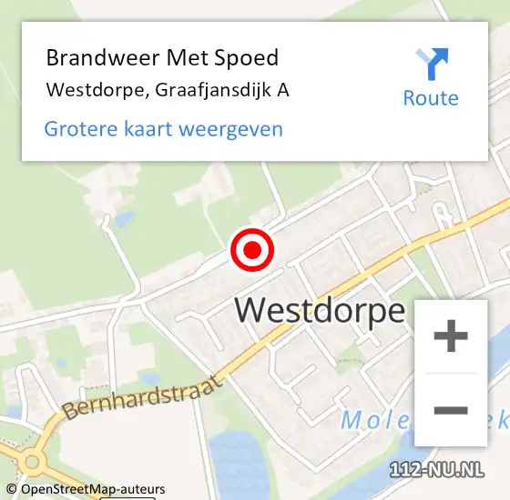 Locatie op kaart van de 112 melding: Brandweer Met Spoed Naar Westdorpe, Graafjansdijk A op 10 juli 2023 19:28
