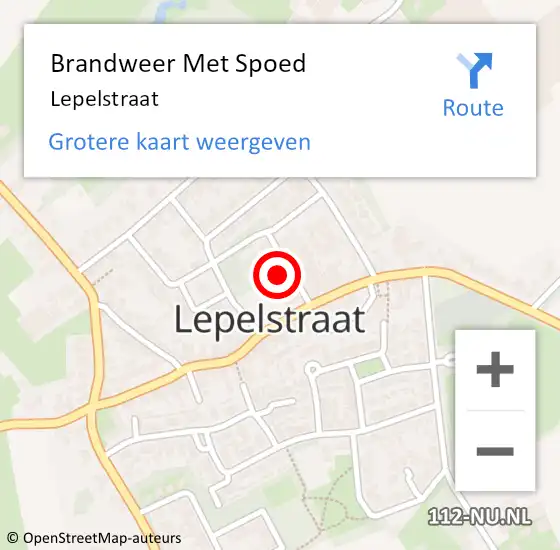 Locatie op kaart van de 112 melding: Brandweer Met Spoed Naar Lepelstraat op 10 juli 2023 21:04