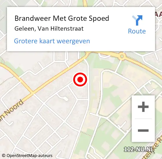 Locatie op kaart van de 112 melding: Brandweer Met Grote Spoed Naar Geleen, Van Hiltenstraat op 11 juli 2023 02:42