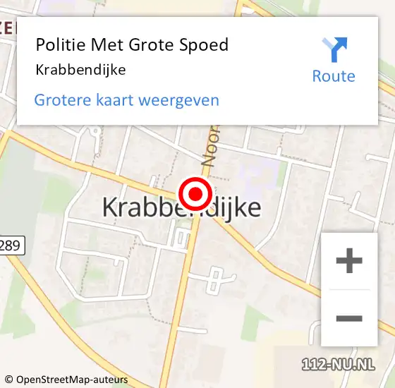 Locatie op kaart van de 112 melding: Politie Met Grote Spoed Naar Krabbendijke op 11 juli 2023 12:35