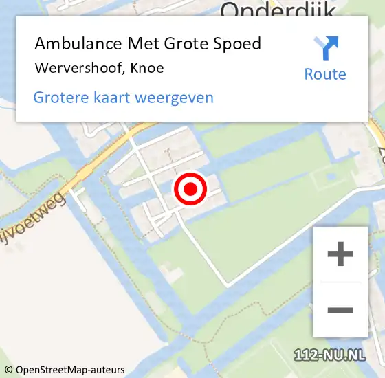 Locatie op kaart van de 112 melding: Ambulance Met Grote Spoed Naar Wervershoof, Knoe op 11 juli 2023 15:21