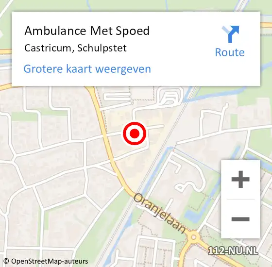 Locatie op kaart van de 112 melding: Ambulance Met Spoed Naar Castricum, Schulpstet op 11 juli 2023 15:41