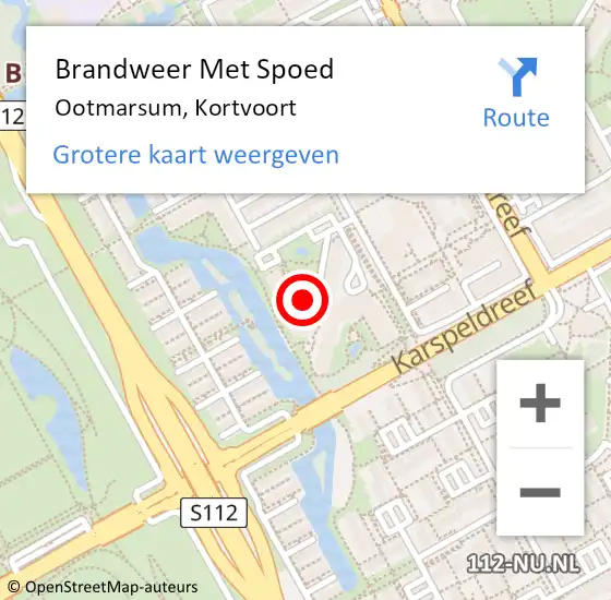 Locatie op kaart van de 112 melding: Brandweer Met Spoed Naar Ootmarsum, Kortvoort op 11 juli 2023 19:14