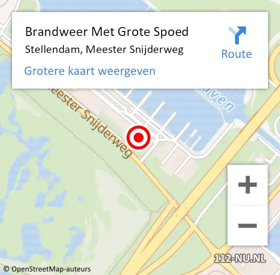 Locatie op kaart van de 112 melding: Brandweer Met Grote Spoed Naar Stellendam, Meester Snijderweg op 11 juli 2023 23:14