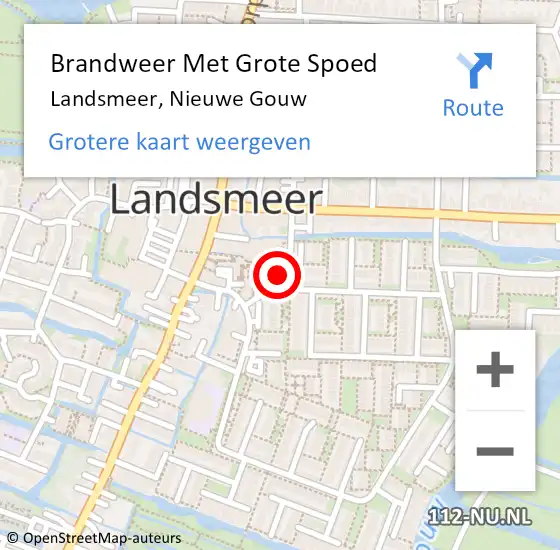 Locatie op kaart van de 112 melding: Brandweer Met Grote Spoed Naar Landsmeer, Nieuwe Gouw op 12 juli 2023 15:17