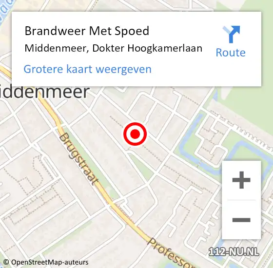 Locatie op kaart van de 112 melding: Brandweer Met Spoed Naar Middenmeer, Dokter Hoogkamerlaan op 12 juli 2023 16:44