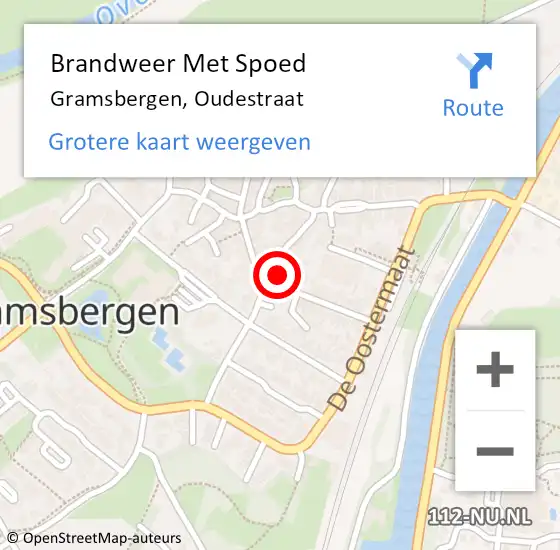 Locatie op kaart van de 112 melding: Brandweer Met Spoed Naar Gramsbergen, Oudestraat op 13 juli 2023 05:21