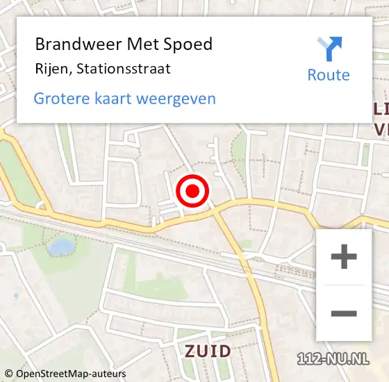 Locatie op kaart van de 112 melding: Brandweer Met Spoed Naar Rijen, Stationsstraat op 13 juli 2023 08:20