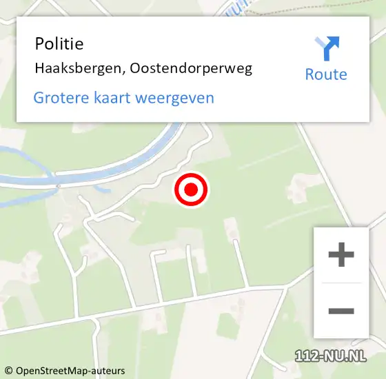 Locatie op kaart van de 112 melding: Politie Haaksbergen, Oostendorperweg op 14 juli 2023 15:53