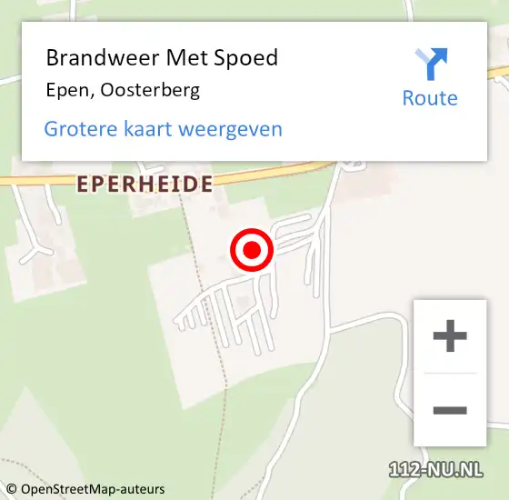 Locatie op kaart van de 112 melding: Brandweer Met Spoed Naar Epen, Oosterberg op 14 juli 2023 17:13