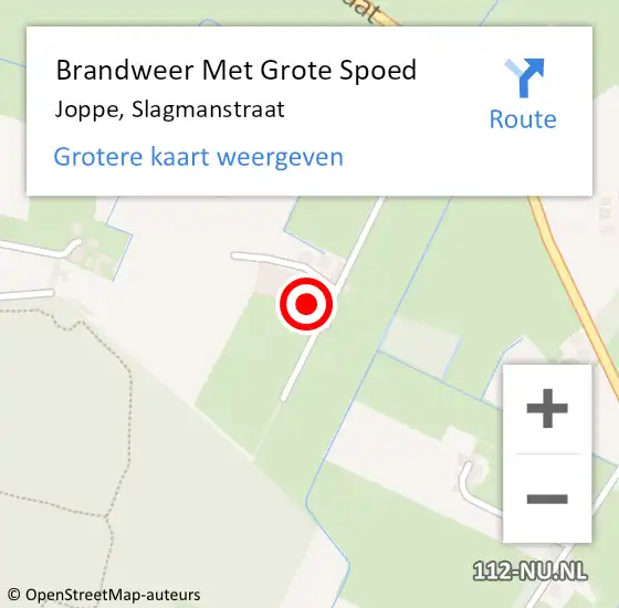 Locatie op kaart van de 112 melding: Brandweer Met Grote Spoed Naar Joppe, Slagmanstraat op 9 september 2013 13:03