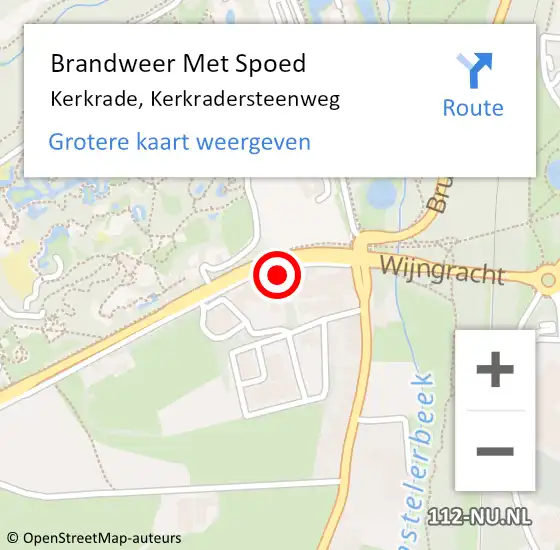 Locatie op kaart van de 112 melding: Brandweer Met Spoed Naar Kerkrade, Kerkradersteenweg op 14 juli 2023 19:11