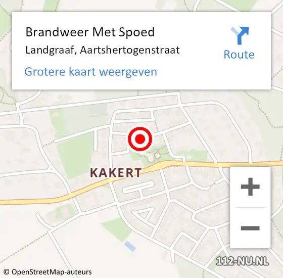 Locatie op kaart van de 112 melding: Brandweer Met Spoed Naar Landgraaf, Aartshertogenstraat op 15 juli 2023 03:49