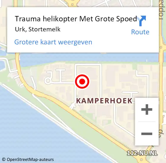 Locatie op kaart van de 112 melding: Trauma helikopter Met Grote Spoed Naar Urk, Stortemelk op 15 juli 2023 09:46