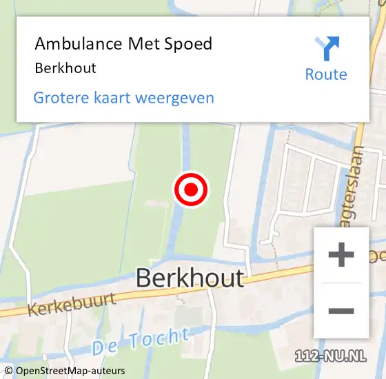 Locatie op kaart van de 112 melding: Ambulance Met Spoed Naar Berkhout op 15 juli 2023 11:02