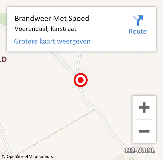 Locatie op kaart van de 112 melding: Brandweer Met Spoed Naar Voerendaal, Karstraat op 15 juli 2023 12:32