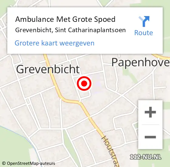 Locatie op kaart van de 112 melding: Ambulance Met Grote Spoed Naar Grevenbicht, Sint Catharinaplantsoen op 1 september 2014 18:12