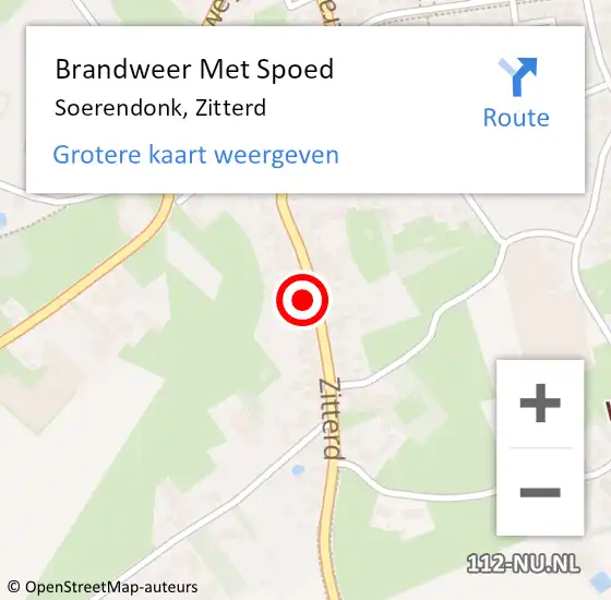 Locatie op kaart van de 112 melding: Brandweer Met Spoed Naar Soerendonk, Zitterd op 15 juli 2023 14:37