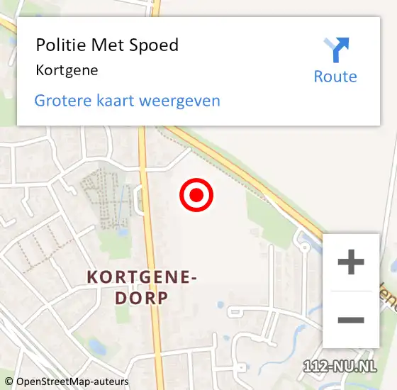 Locatie op kaart van de 112 melding: Politie Met Spoed Naar Kortgene op 15 juli 2023 15:44