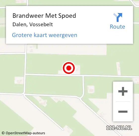 Locatie op kaart van de 112 melding: Brandweer Met Spoed Naar Dalen, Vossebelt op 15 juli 2023 19:33