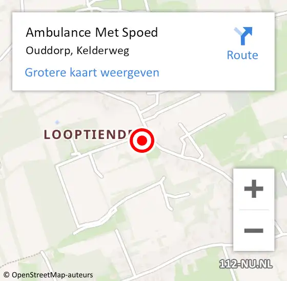 Locatie op kaart van de 112 melding: Ambulance Met Spoed Naar Ouddorp, Kelderweg op 15 juli 2023 19:42