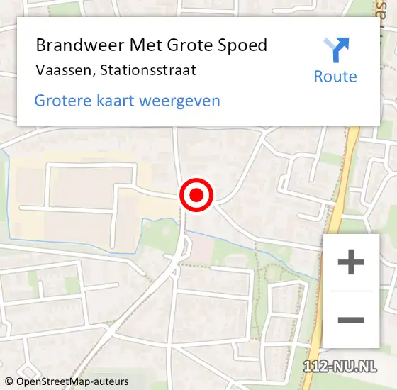 Locatie op kaart van de 112 melding: Brandweer Met Grote Spoed Naar Vaassen, Stationsstraat op 15 juli 2023 19:45