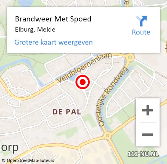 Locatie op kaart van de 112 melding: Brandweer Met Spoed Naar Elburg, Melde op 16 juli 2023 09:11