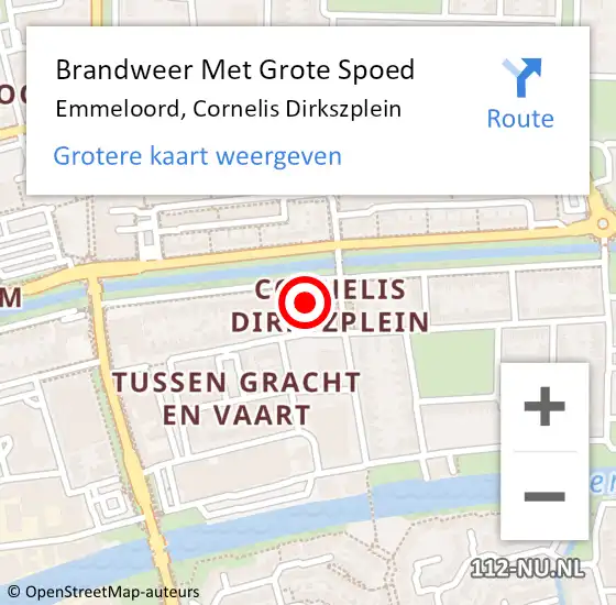 Locatie op kaart van de 112 melding: Brandweer Met Grote Spoed Naar Emmeloord, Cornelis Dirkszplein op 16 juli 2023 09:33