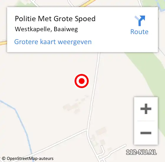 Locatie op kaart van de 112 melding: Politie Met Grote Spoed Naar Westkapelle, Baaiweg op 16 juli 2023 11:11