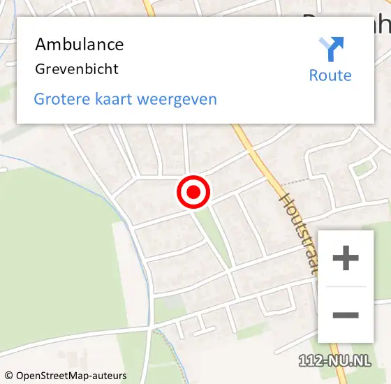 Locatie op kaart van de 112 melding: Ambulance Grevenbicht op 13 oktober 2013 11:47