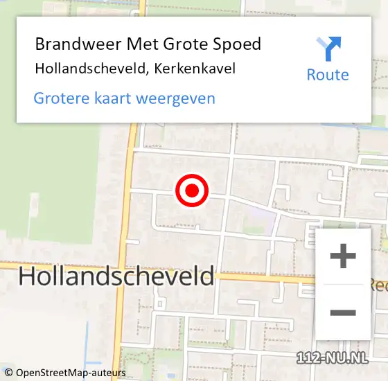 Locatie op kaart van de 112 melding: Brandweer Met Grote Spoed Naar Hollandscheveld, Kerkenkavel op 16 juli 2023 17:01
