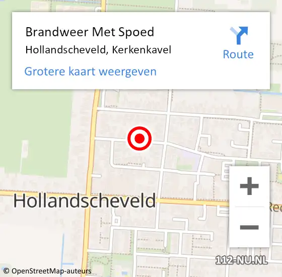 Locatie op kaart van de 112 melding: Brandweer Met Spoed Naar Hollandscheveld, Kerkenkavel op 16 juli 2023 17:32