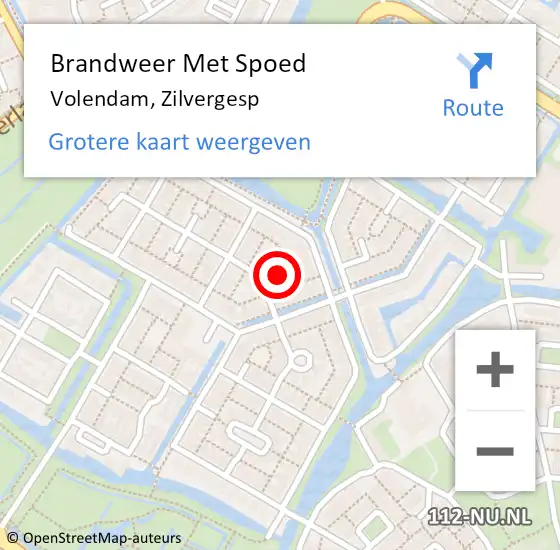 Locatie op kaart van de 112 melding: Brandweer Met Spoed Naar Volendam, Zilvergesp op 17 juli 2023 05:24