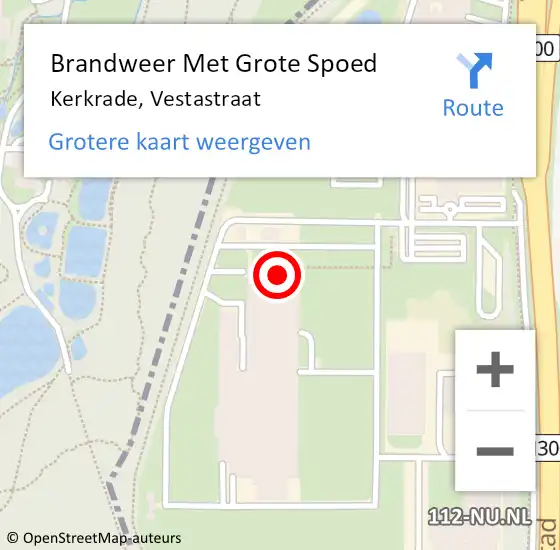 Locatie op kaart van de 112 melding: Brandweer Met Grote Spoed Naar Kerkrade, Vestastraat op 17 juli 2023 12:06