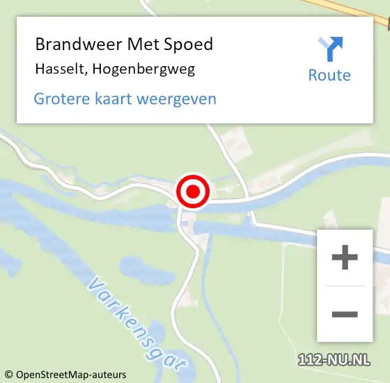 Locatie op kaart van de 112 melding: Brandweer Met Spoed Naar Hasselt, Hogenbergweg op 17 juli 2023 12:30