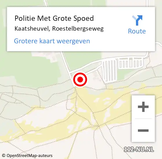 Locatie op kaart van de 112 melding: Politie Met Grote Spoed Naar Kaatsheuvel, Roestelbergseweg op 17 juli 2023 14:34