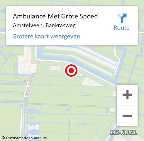 Locatie op kaart van de 112 melding: Ambulance Met Grote Spoed Naar Amstelveen, Bankrasweg op 17 juli 2023 18:09