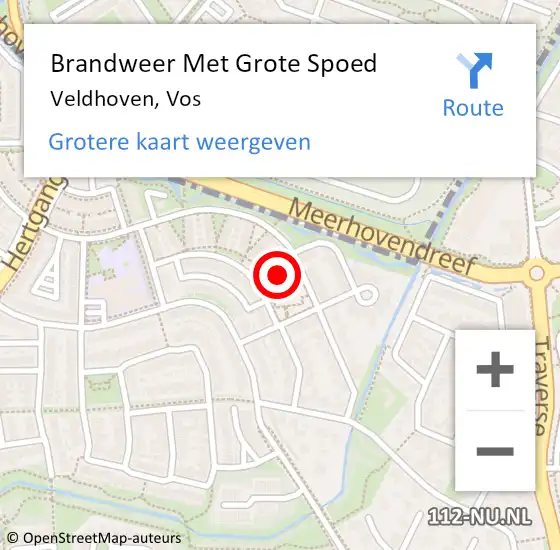 Locatie op kaart van de 112 melding: Brandweer Met Grote Spoed Naar Veldhoven, Vos op 18 juli 2023 01:25