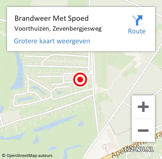 Locatie op kaart van de 112 melding: Brandweer Met Spoed Naar Voorthuizen, Zevenbergjesweg op 18 juli 2023 12:48
