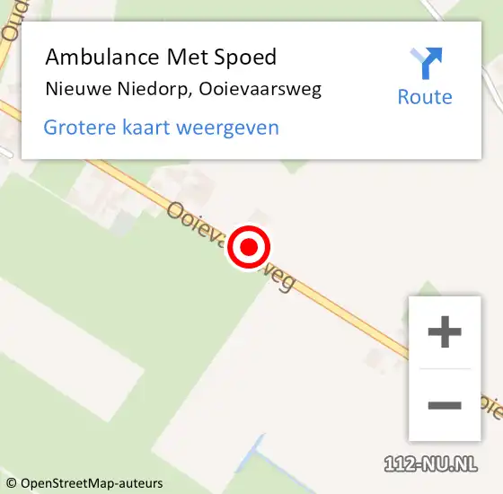 Locatie op kaart van de 112 melding: Ambulance Met Spoed Naar Nieuwe Niedorp, Ooievaarsweg op 18 juli 2023 16:04