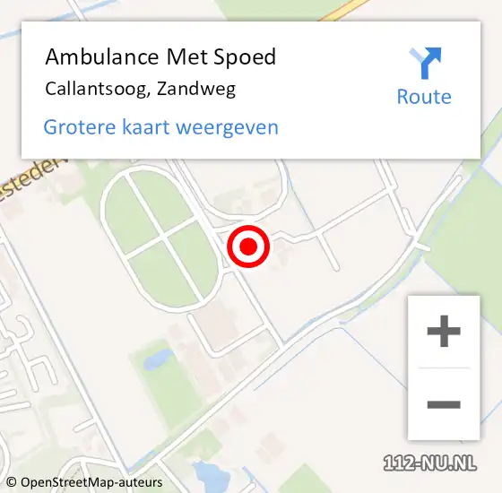 Locatie op kaart van de 112 melding: Ambulance Met Spoed Naar Callantsoog, Zandweg op 18 juli 2023 18:30